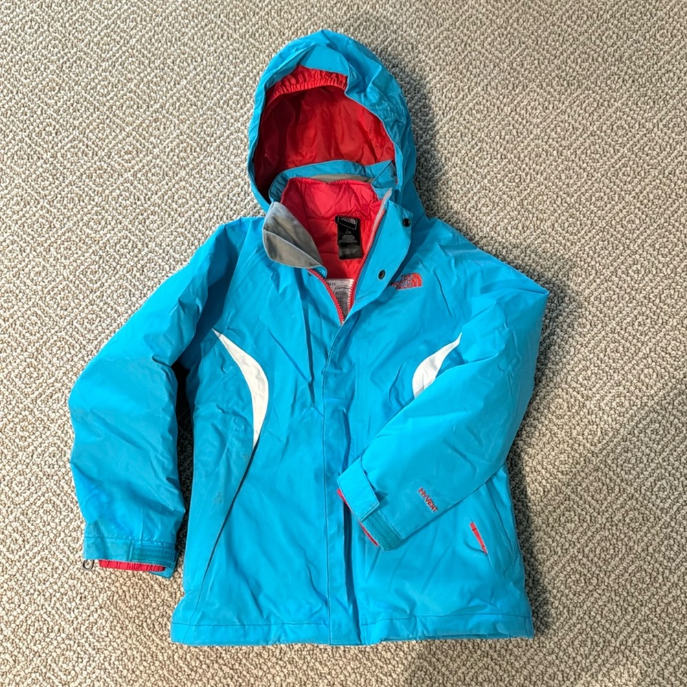 North Face girls size 7/8 2 in one ski jacket